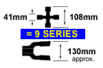 9990 Series Universal Joints and Matching Quick Release Yokes Suit popular Driveshafts.